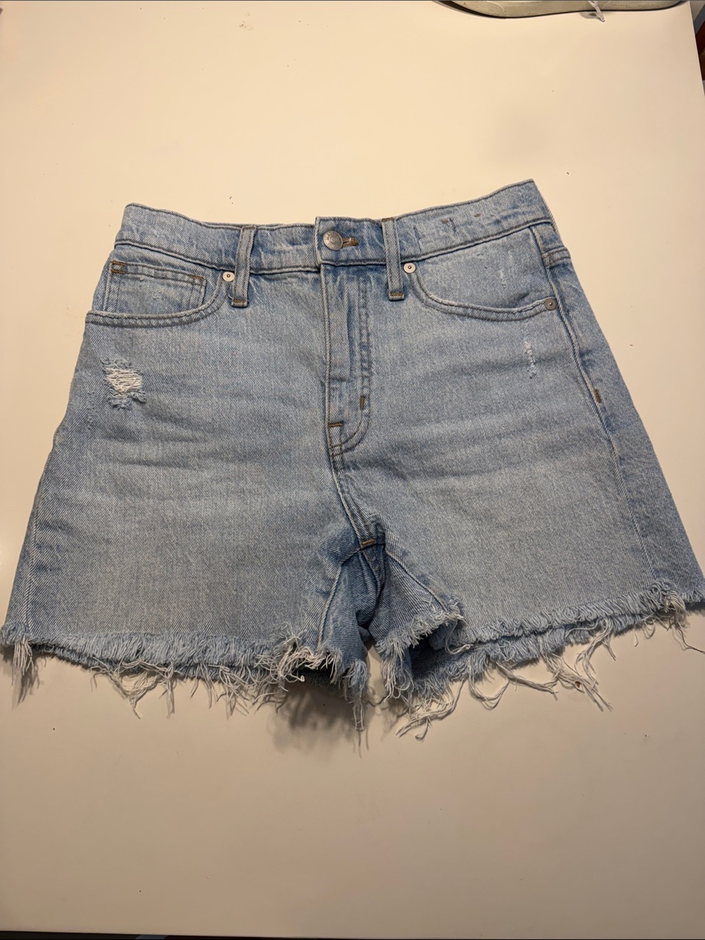 Madewell high rise denim shorts size 25